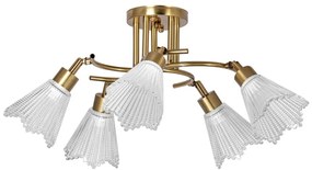 Lampadario a sospensione con supporto rigido 5xE14/60W/230V oro