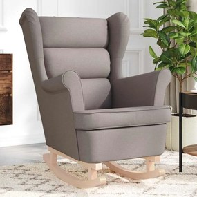 Sedia A Dondolo Tortora 74x90x102 Cm İn Tessuto /