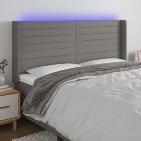 Testiera A Led Grigioscuro 183x16x118/128cm İntessuto /