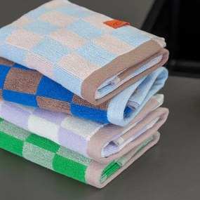 Set di 2 asciugamani in cotone biologico blu-marrone 40x55 cm Retro - Mette Ditmer Denmark