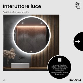 Specchio rotondo con luce LED E1