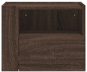 Comodini a muro 2 pz rovere marrone 45x30x35 cm