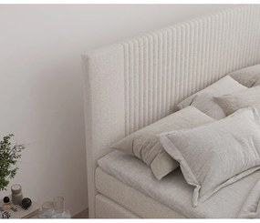 Letto boxspring beige con contenitore 180x200 cm Bergamo – Maison de Rêve