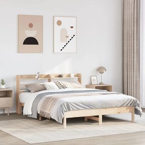 Letto Senza Materasso 140x200 Cm İn Legno Massello Di Pino /