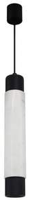 Lampadario a sospensione con filo MARBLE WHITE/BLACK 1xGU10/8W/230V
