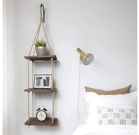 Mensola a sospensione 90x25 cm abete