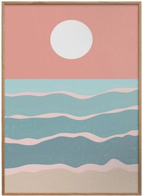 Stampa digitale incorniciata Sunset Over the Ocean No. 3