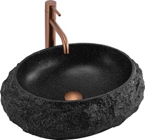 Lavabo da appoggio Rea Mika Black