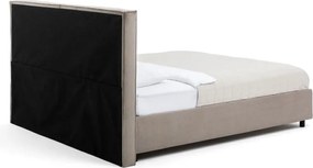 Letto matrimoniale imbottito grigio tortora con contenitore con rete inclusa 180x200 cm Myra Bold – Bonami Selection