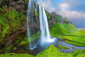 Carta da parati – Cascata maestosa in Islanda
