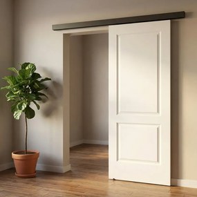 Porta scorrevole reversibile Miami in mdf bianco, L 93 x H 212 cm, con binario Meli
