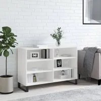 Credenza Bianco Lucido 103,5x35x70 cm in Legno Multistrato 827118