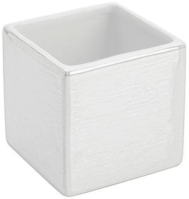 Portaspazzolino in Ceramica Lucida Bianco Cuba