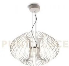 Filo lampadario a sospensione diametro 70cm cipria opaco a led 2700...