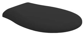 Copriwater SOFT irregolare dedicato per serie sanitari OLYMPIA CERAMICA con chiusura rallentata in resina nero opaco