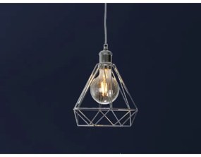 Lampadario a sospensione con filo 1xE27/60W/230V diametro 22 cm cromo lucido