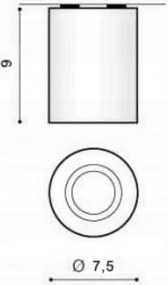 Azzardo AZ1054 - Plafoniera BORIS 1xGU10/50W/230V