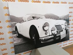 Quadro su tela – Vettura d'epoca di lusso in bianco e nero