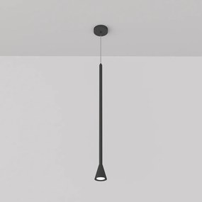 Lampadario A Sospensione Moderno Arrow Metallo Nero 1 Luce Gu10 40W