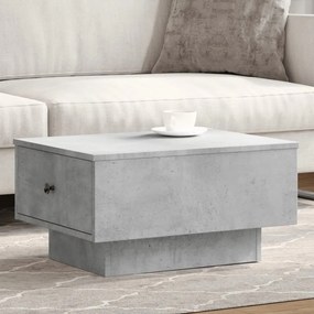Tavolino Da Salotto Grigio Cemento 60x45x31cm Legno Multistrato /