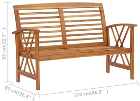 Set Divani da Giardino 2 pz in Legno Massello di Acacia