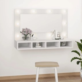 Mobile A Specchio Con Led Bianco 90x31,5x62 Cm /