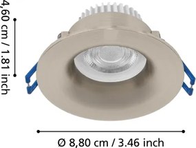 Eglo 902275 - Plafoniera LED per bagno SALABATE LED/4,9W/230V Ø8,8 cm IP65 cromo