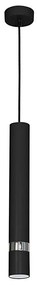 Lampadario a sospensione con cavo JOKER 1xGU10/25W/230V nero/cromo lucido
