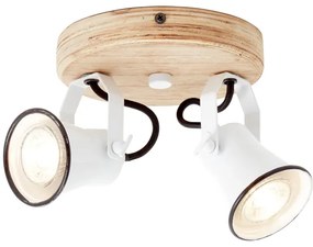 Brilliant - Faretto SEED 2xGU10/5W/230V bianco/beige