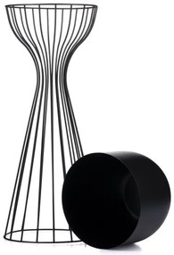 Vaso da fiori in metallo LOFT 56x20 cm nero