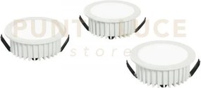 Incasso led fusion bianco 3 pezzi 5w 1200lm 4000k 7x3,2cm