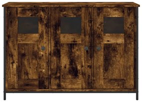 Credenza Rovere Fumo 100x35x70 cm in Legno Multistrato