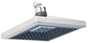 Soffione Doccia Quadrato con Ugelli in Caucciu Cromato