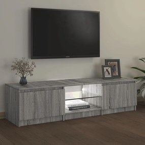 Mobile porta tv con luci led grigio sonoma 140x40x35,5 cm