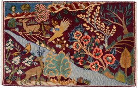 Ghom Tappeto 60 x 90 Marrone (Iran) Annodato A Mano