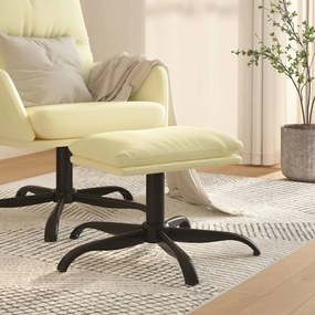 Poggiapiedi crema 60x60x36 cm in similpelle