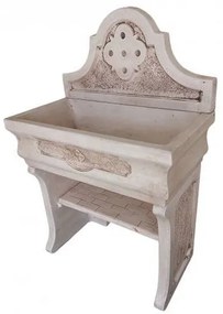 Lavabo Da Giardino In Cemento Decorato mod. L03