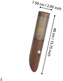 Eglo 900985 - Applique esterno con sensore HELSINKI 1xE27/15W/230V IP44