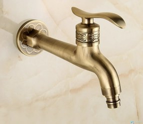 Rubinetto da bagno a parete EYN CW1347 per acqua fredda in più finiture, tra cui ottone anticato e marrone dorato