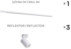 Zuma Line 3555 - Faretto per sistema a binario TORE 3xGU10/35W/230V bianco