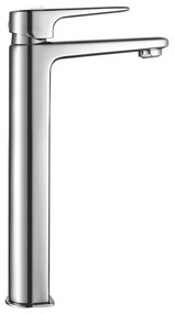 Rubinetto per lavabo getto laminare cristallino REMIX cromato lucido SENSEA H 33 cm