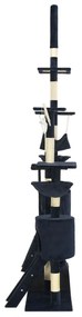 Albero per gatti con tiragraffi in sisal 230-250 cm blu