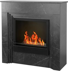 Camino a bioetanolo da terra BELLINI marmo Nero Made in Italy L96 x P35 x H96