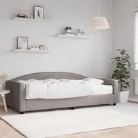 Divano Letto con Materasso Tortora 100x200 cm in Tessuto 3197178