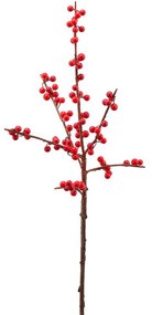 Agrifoglio ilex ramo artificiale 51 cm con bacche rosse