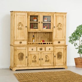 Credenza completa con intagli fatti a mano - LM-MC009-1