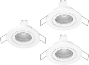 Eglo 902248 - SET 3x LED faretto da incasso per bagno BARRANCO 1xGU10/4,5W/230V IP44 bianco