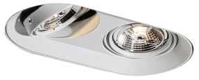 Faretto da incasso rotondo bianco GU10 70mm 2 luci - Hubs