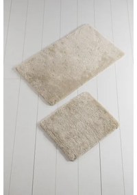SET 2x Tappeto bagno 60x100 cm beige