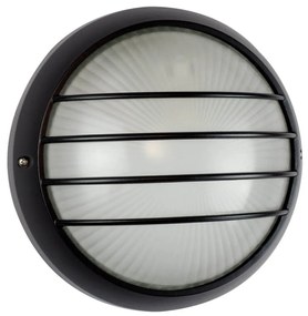 Plafoniera da Esterno E27 Nera IP54 Ø258mm Colore Nero